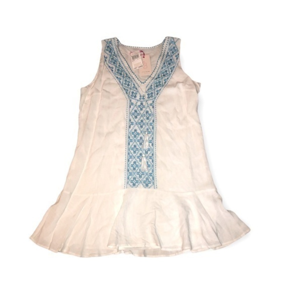 Julie brown nyc ice cream ivory white blue selma dress NWT $205